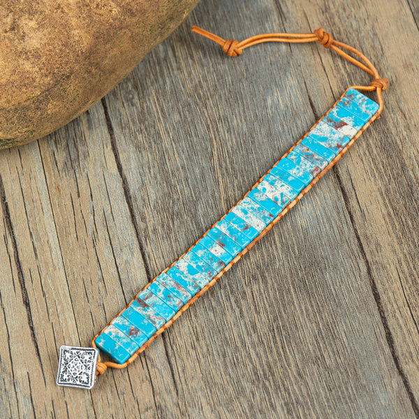 Natural Turquoise Jasper Stone Healing Bracelet