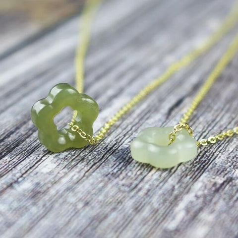 Natural Green Jade Pendant Necklace