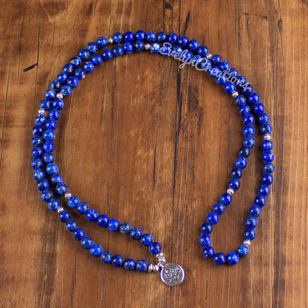 108 Beads Mala Prayer Lapis Lazuli Necklace
