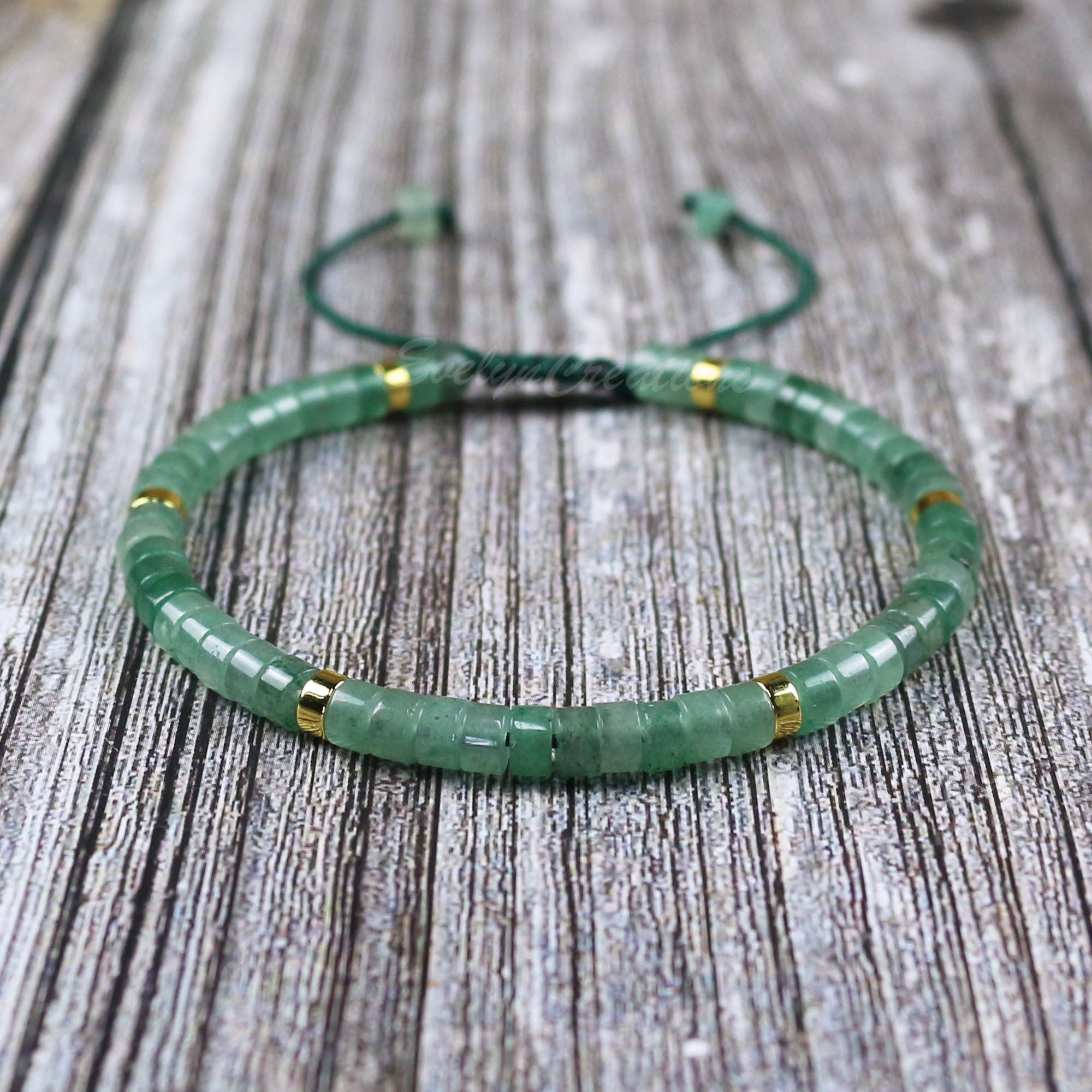 Natural Green Aventurine Stone Dainty Bracelet