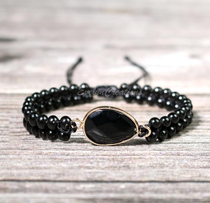 Natural Black Onyx Bracelet