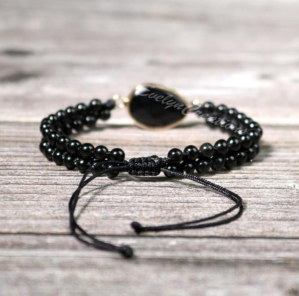 Natural Black Onyx Bracelet