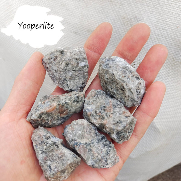 Raw Stone Yooperlite Rough Gemstone Chunk Home Decoration Collector Reiki