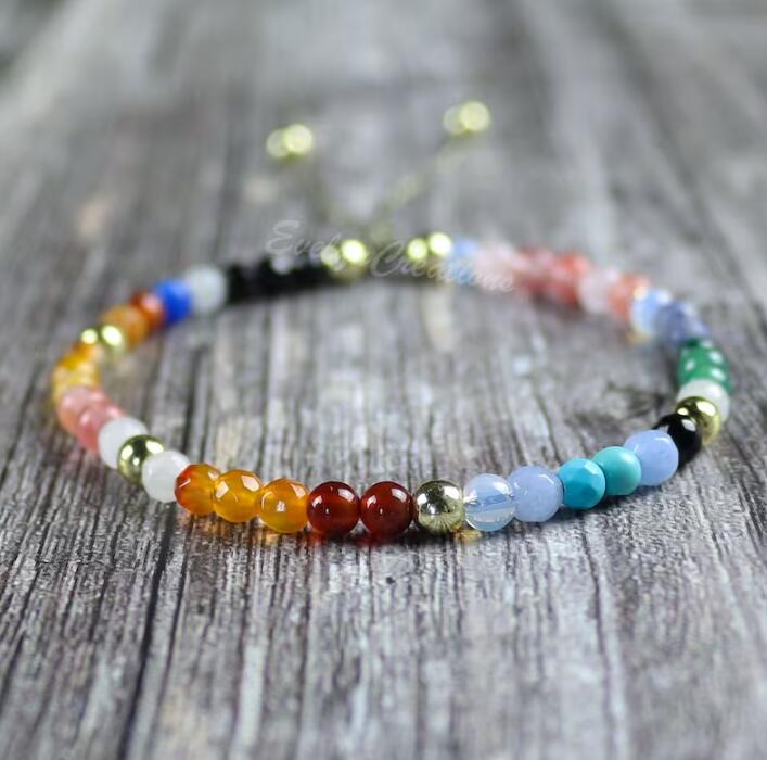 Natural Healing Crystal Chakra Energy Protection Bracelet