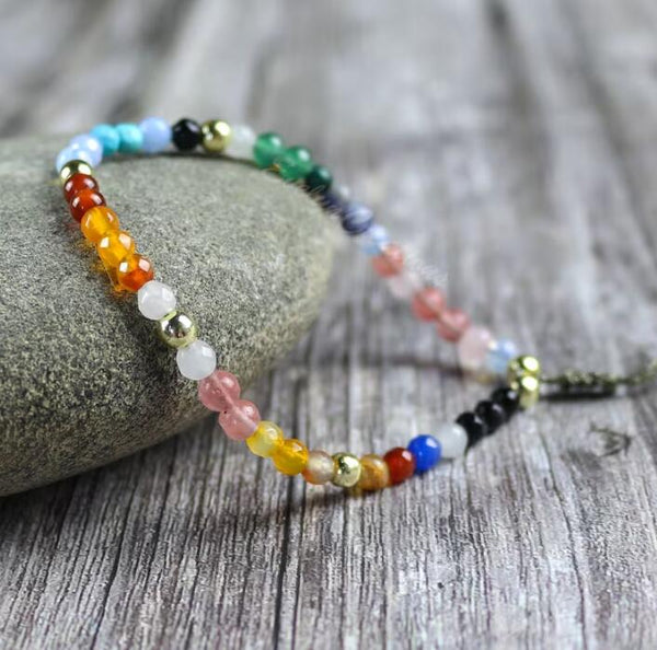 Natural Healing Crystal Chakra Energy Protection Bracelet