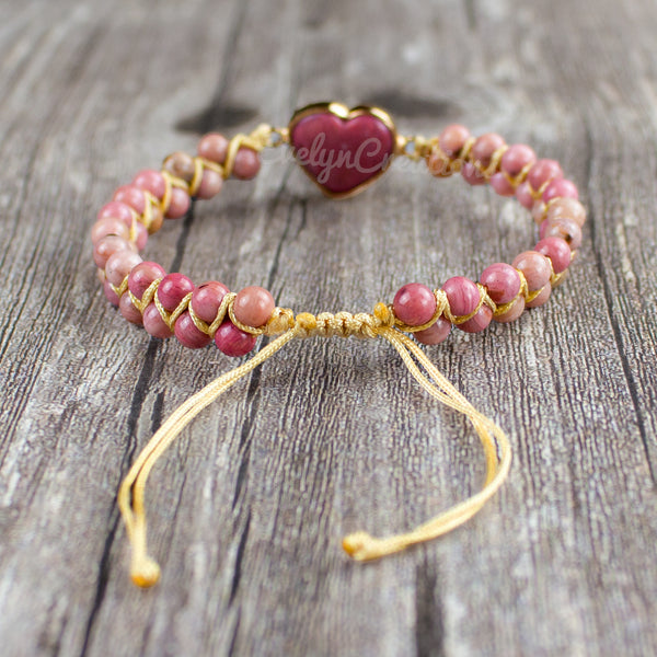 Healing Rhodonite Crystal Bracelet