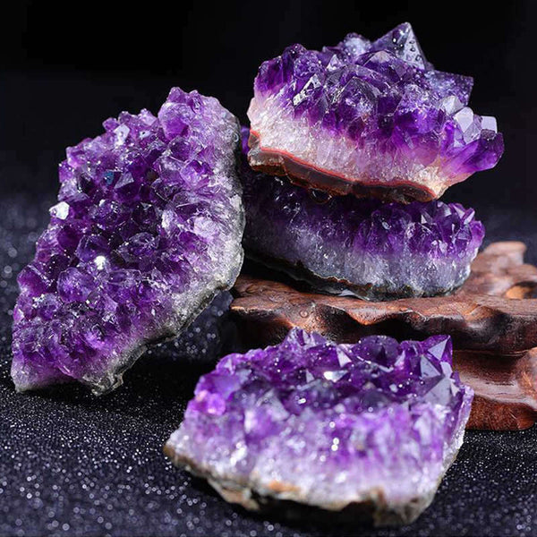 Raw Amethyst Geode Crystal Cluster Healing Reiki