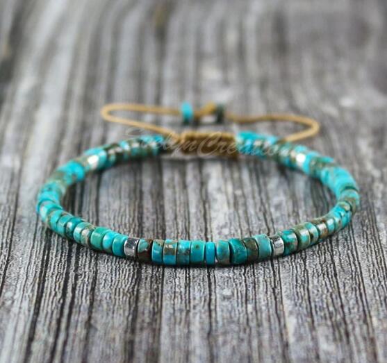 Natural Turquoise Dainty Bracelet