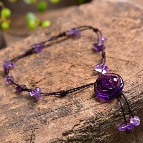 Natural Amethyst Anklet