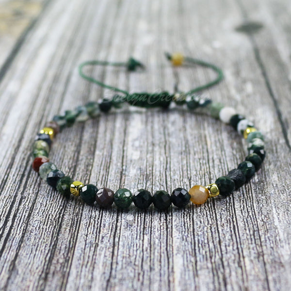 Natural India Agate Dainty Bracelet