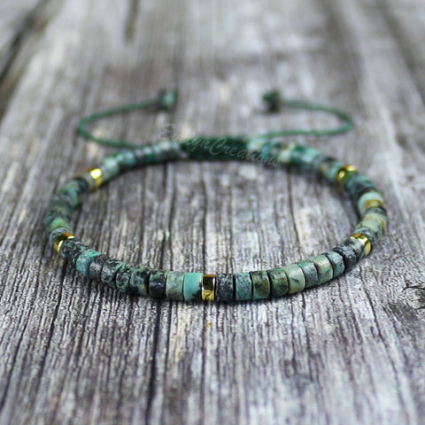 African Turquoise Dainty Bracelet