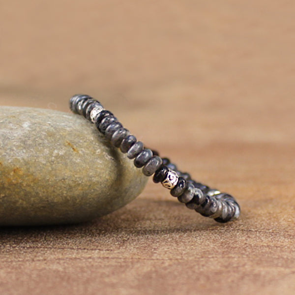 Natural Labradorite Braided Bracelet