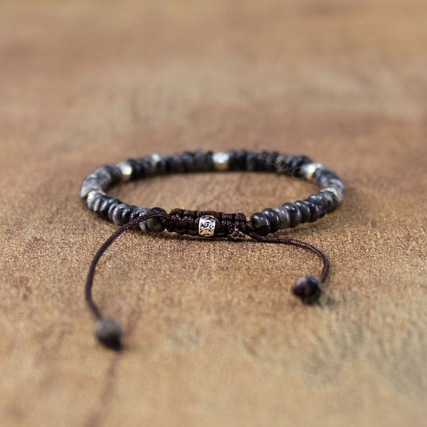 Natural Labradorite Braided Bracelet