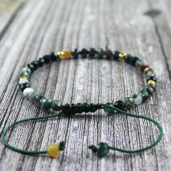 Natural India Agate Dainty Bracelet