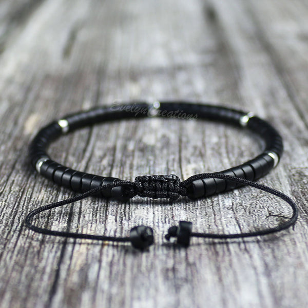 Black Onyx Natural Gemstone Dainty Bracelet