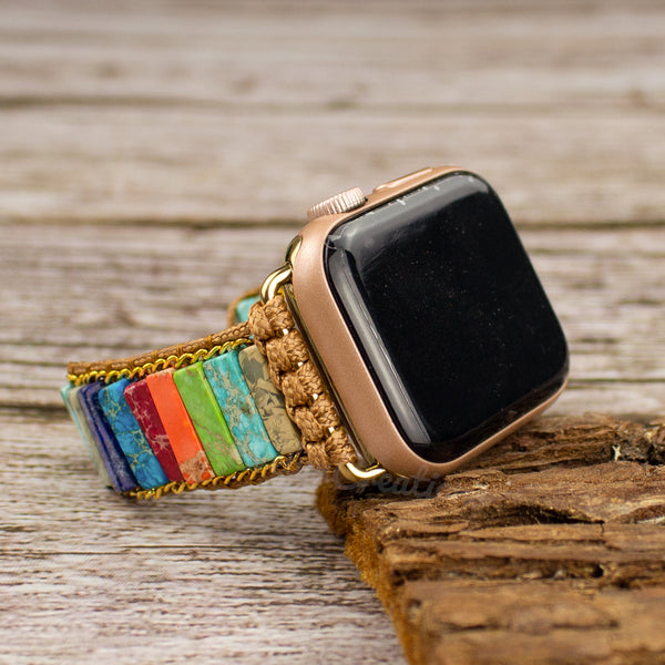 Natural Gemstone Chakras Watch Strap Band for Apple