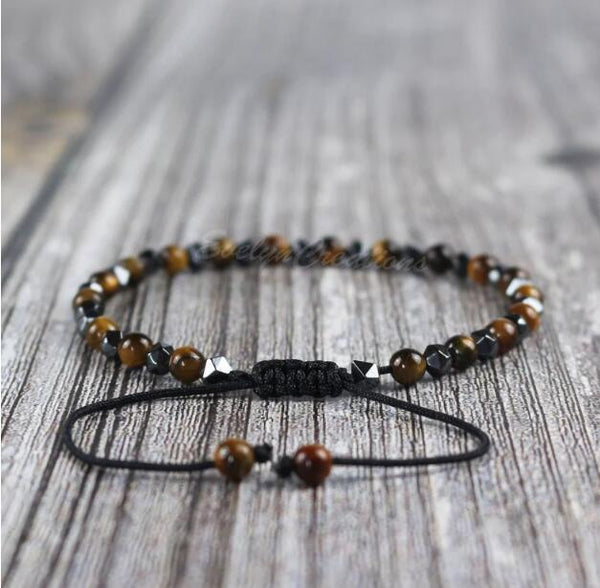 Natural Tiger's Eye Stone Dainty Bracelet