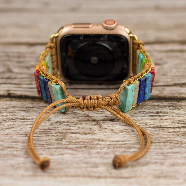 Natural Gemstone Chakras Watch Strap Band for Apple