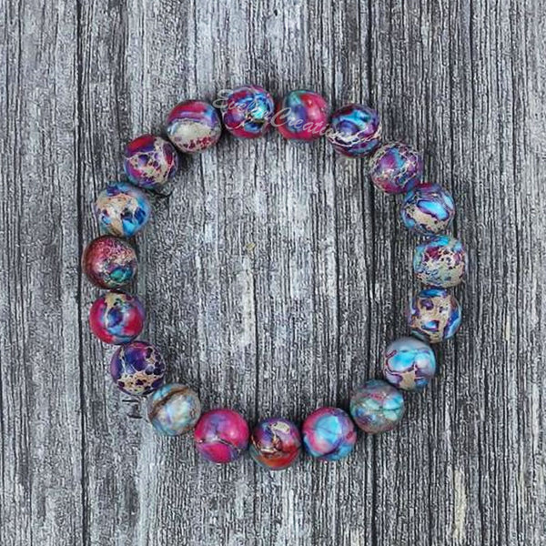 Galaxy Sea Sediment Gemstone Healing Bracelet