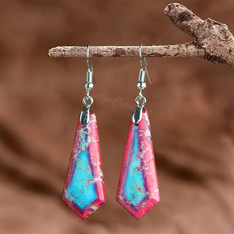 Sea Sediment Teardrop Earrings