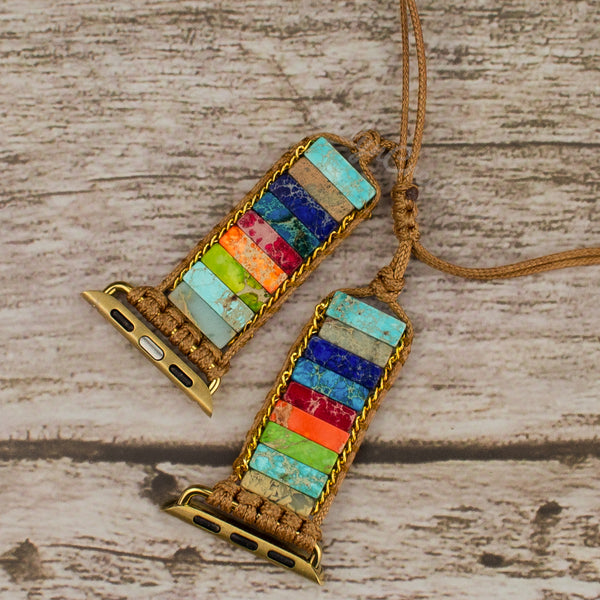 Natural Gemstone Chakras Watch Strap Band for Apple