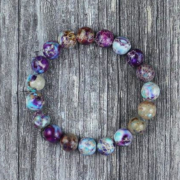 Galaxy Sea Sediment Gemstone Healing Bracelet