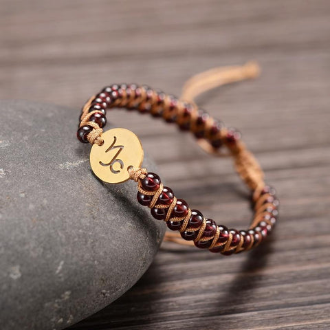 Zodiac Constellation Natural Gemstone Bracelet