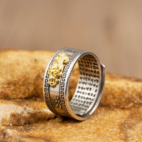 Feng Shui Pi Xiu Mani Mantra Ring Gift