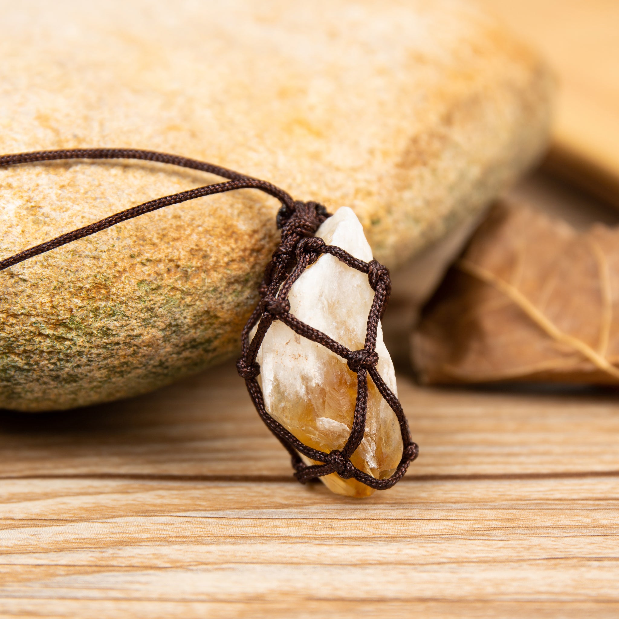 Raw Citrine Pendant Necklace