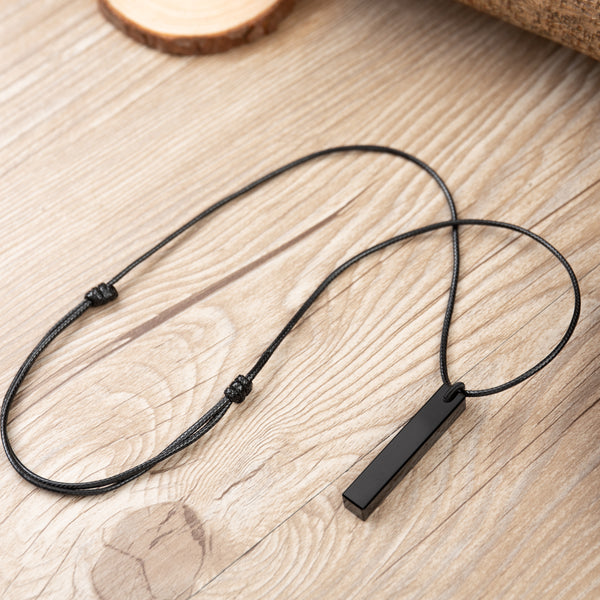 Natural Black Obsidian Positive Vibes Energy Protection Necklace Gift