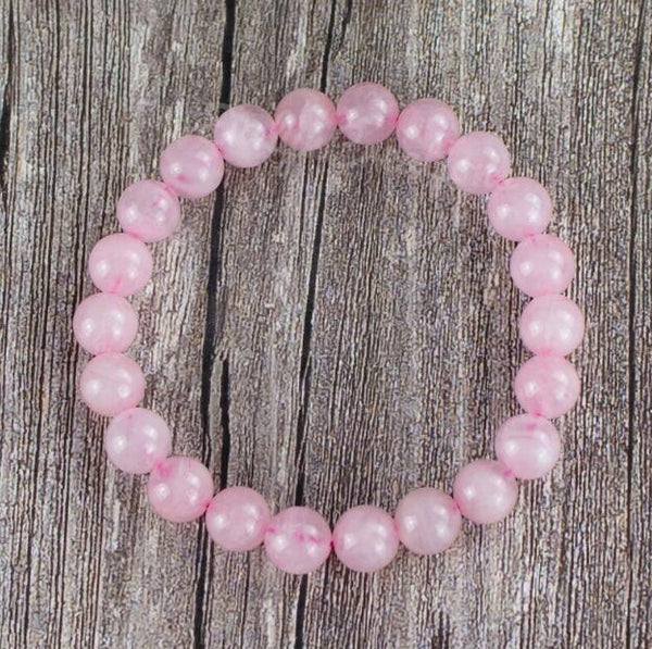 Natural Rose Quartz Stone Bracelet