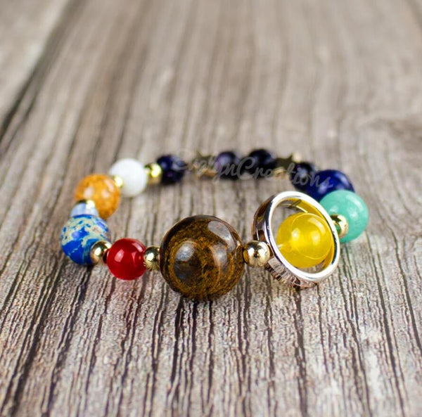 Solar System Bracelet The Eight Planets Guardian Universe Galaxy Gift