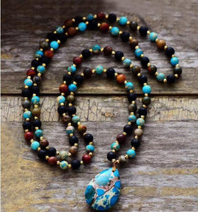 Blue Sea Sediment Necklace