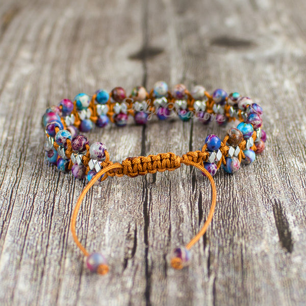 Bohemia Woven Braided Stone Bracelet