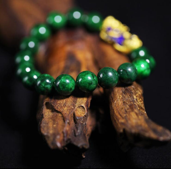 Green Jade Feng Shui Pi Xiu Good Luck Bracelet