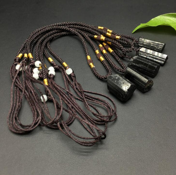 Raw Tourmaline Pendant Necklace