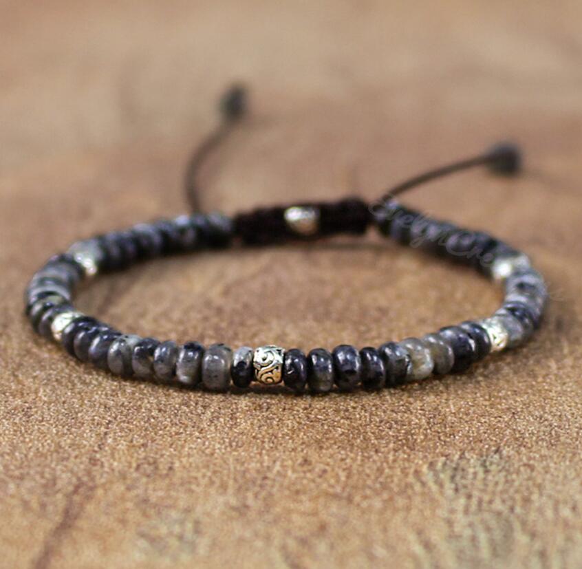 Natural Labradorite Braided Bracelet