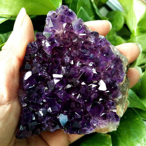 Raw Amethyst Geode Crystal Cluster Healing Reiki