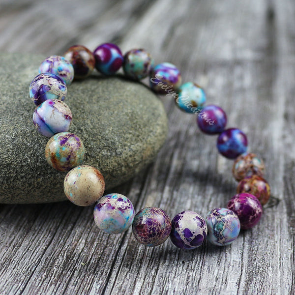 Galaxy Sea Sediment Gemstone Healing Bracelet