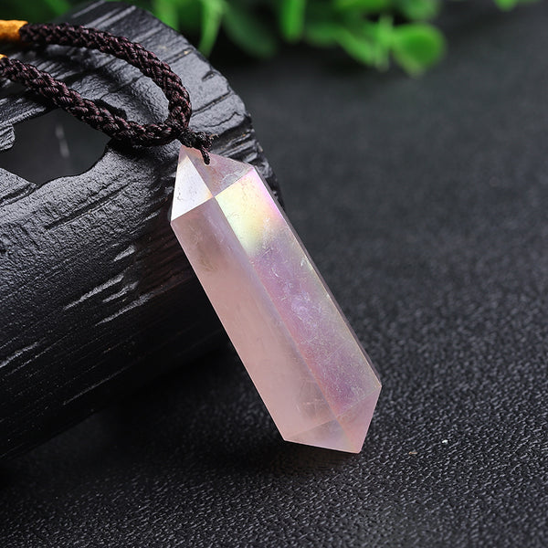 Angel Aura Quartz Pendant Necklace