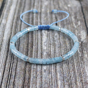 Minimalist Dainty Aquamarine Stone Healing Bracelet