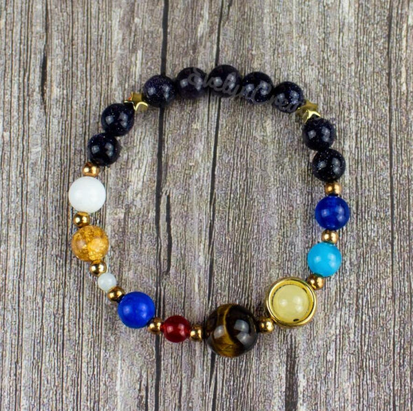 Solar System Bracelet The Eight Planets Guardian Universe Galaxy Gift