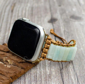 Natural Amazonite Stone Watch Strap for Apple