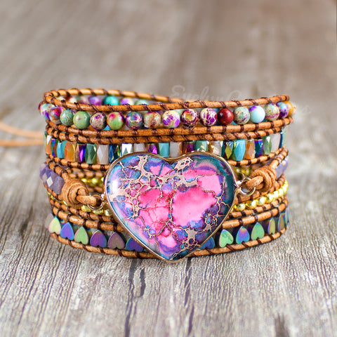 Galaxy Sea Sediment Jasper Healing Bracelet