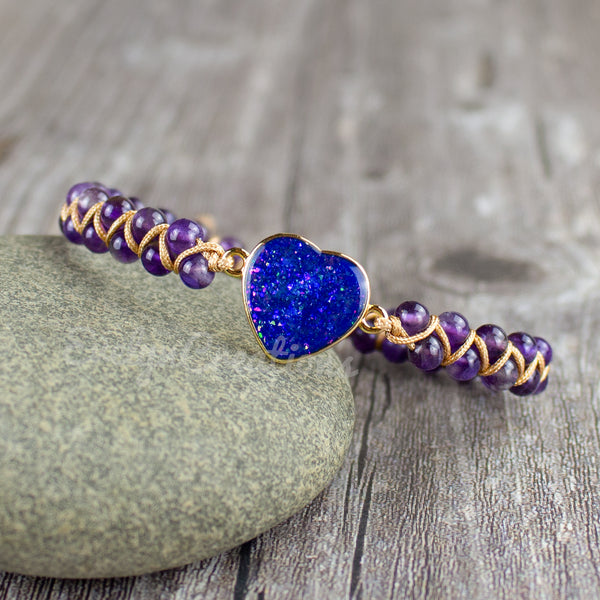 Healing Natural Amethyst Crystal Bracelet