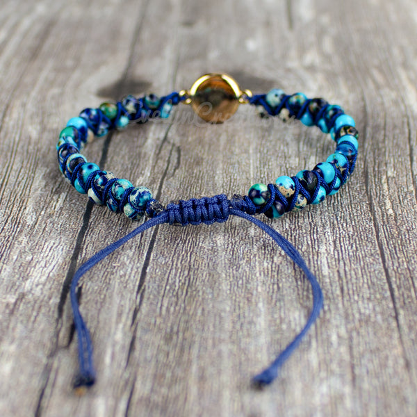 Natural Blue Sea Sediment Opal Bracelet