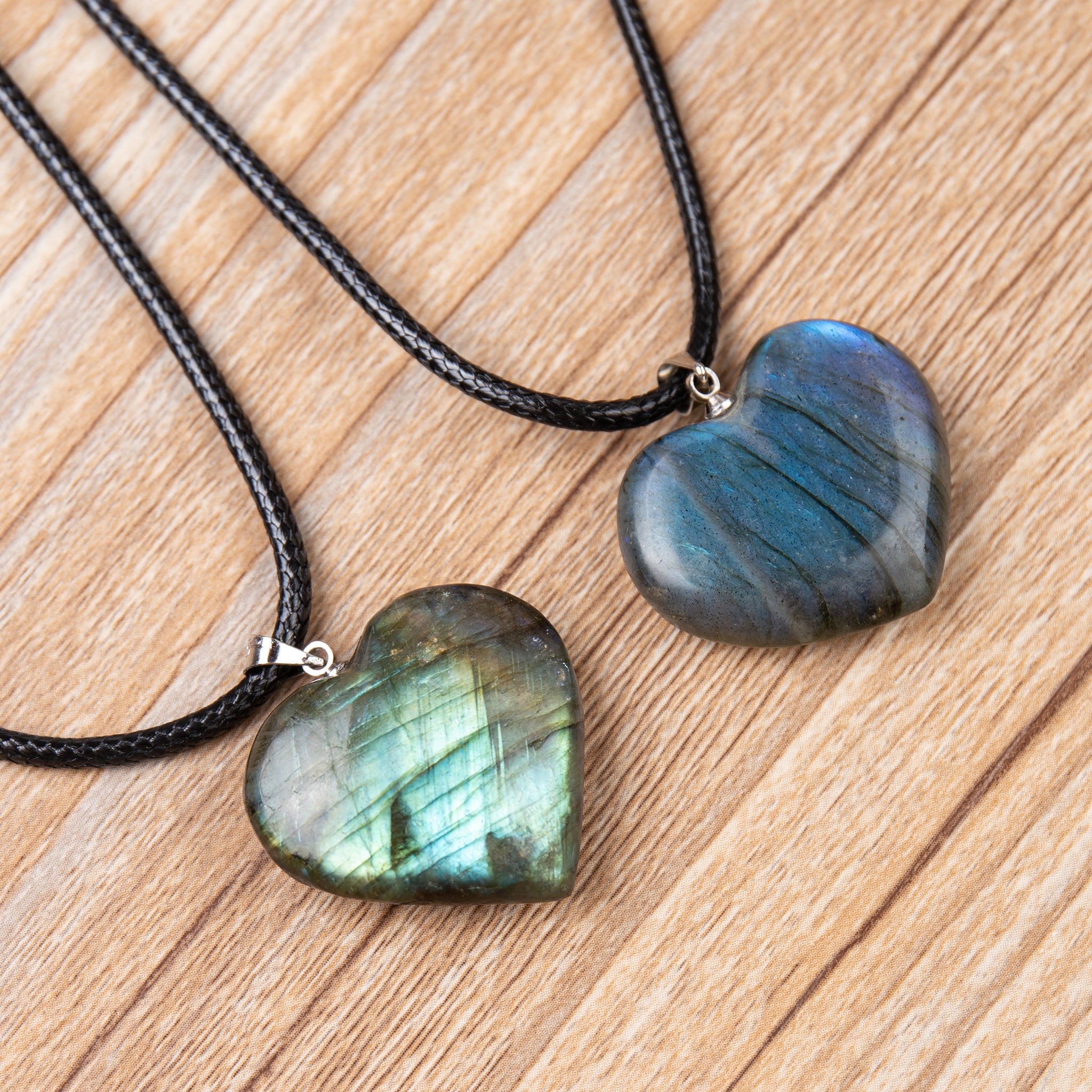 Labradorite Dragons Heart Pendant Necklace