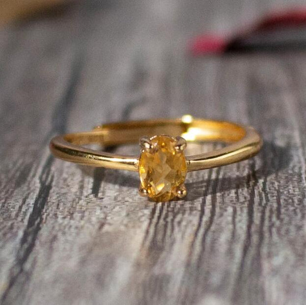 Natural Stone Sterling Silver Ring Spiritual Protection Healing Meditation Crystal Gift for Mom