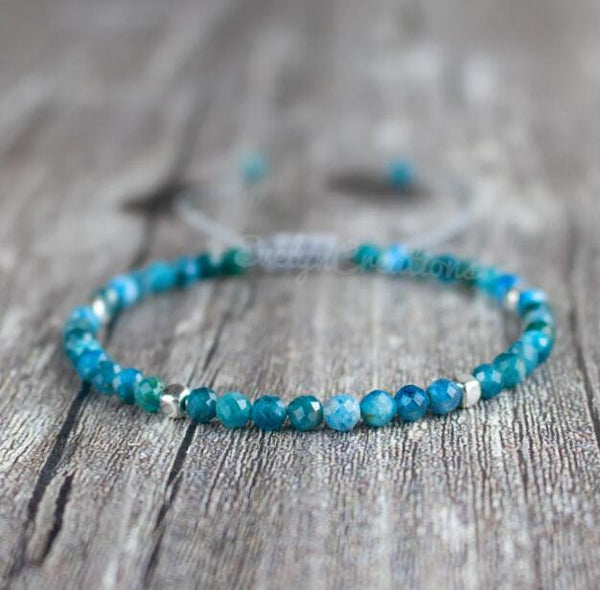 Natural Apatite Stone Dainty Healing Bracelet