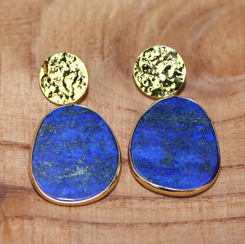 Natural Lapis Lazuli Stone Earrings